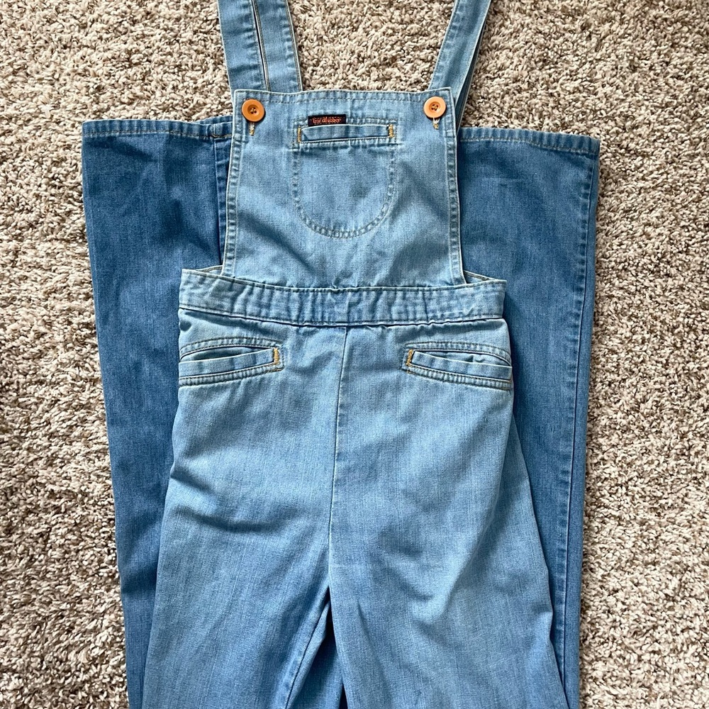 Blue Denim Overalls with Classic Styling